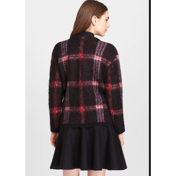 Mcginn 'Allison' Plaid Mohair Cardigan Sweater~Ret $440~M/L~ Grandmacore Retro - Picture 3 of 7